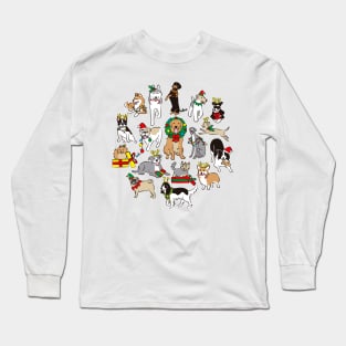 Happy Dogs Christimas Long Sleeve T-Shirt